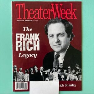 Frank Rich Signed Theater Week Magazine January 10 1994 Label Attached -Critic